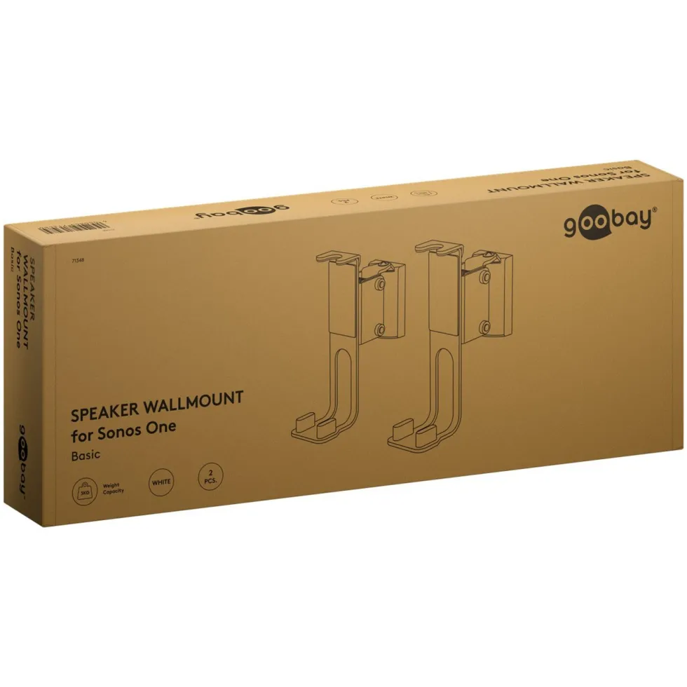 2-pack Högtalarfäste för Sonos One och One SL Vit