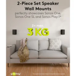 2-pack Högtalarfäste för Sonos One och One SL Svart