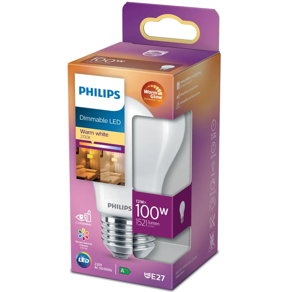 Philips Dimbar LED-lampa E27 1521 lm