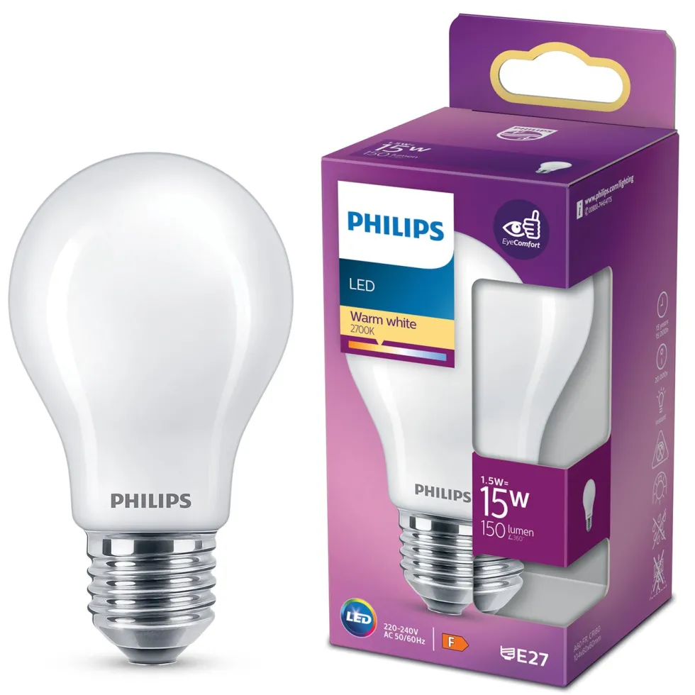 Philips Globlampa LED E27 150 lm