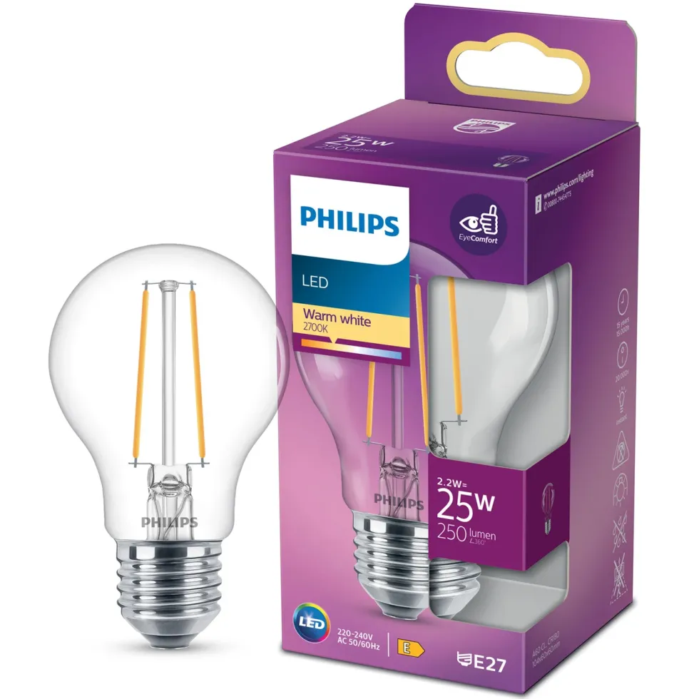 Philips Globlampa LED E27 250 lm