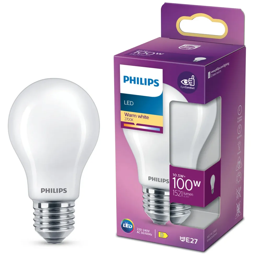 Philips Globlampa LED E27 1521 lm