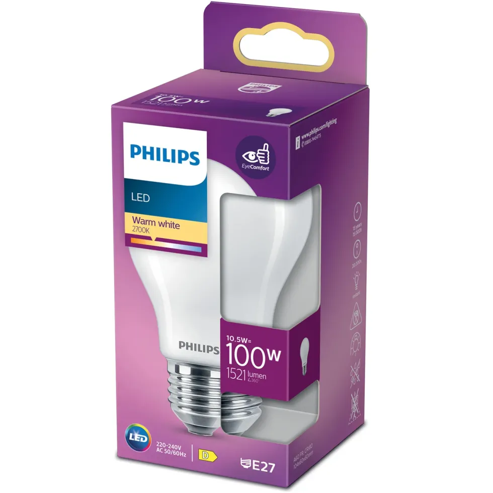 Philips Globlampa LED E27 1521 lm