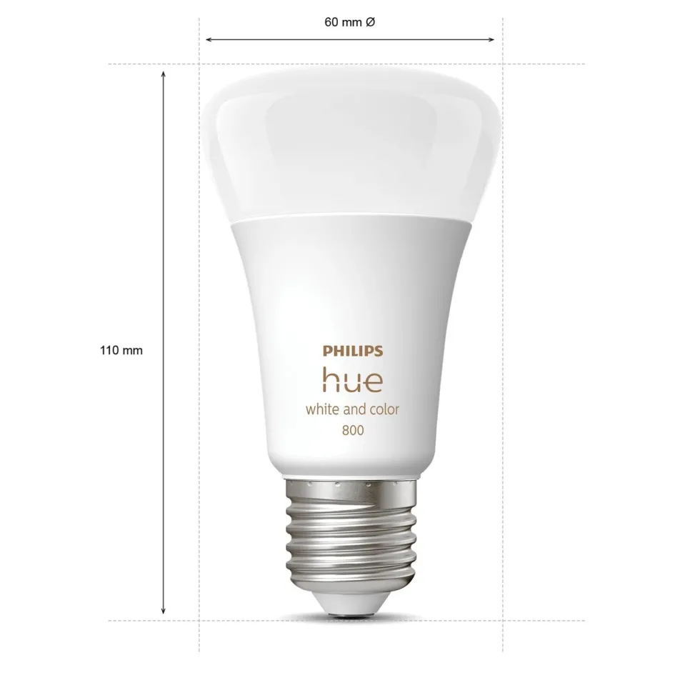 Philips Hue Color Ambiance Smart LED-lampa E27 806 lm 2-pack