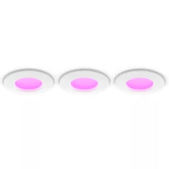 Philips Hue Slim infälld belysning Ø90 mm 3-pack Vit