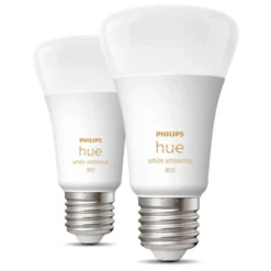 Philips Hue White Ambiance E27 Smart LED-lampa 800 lm 2-pack