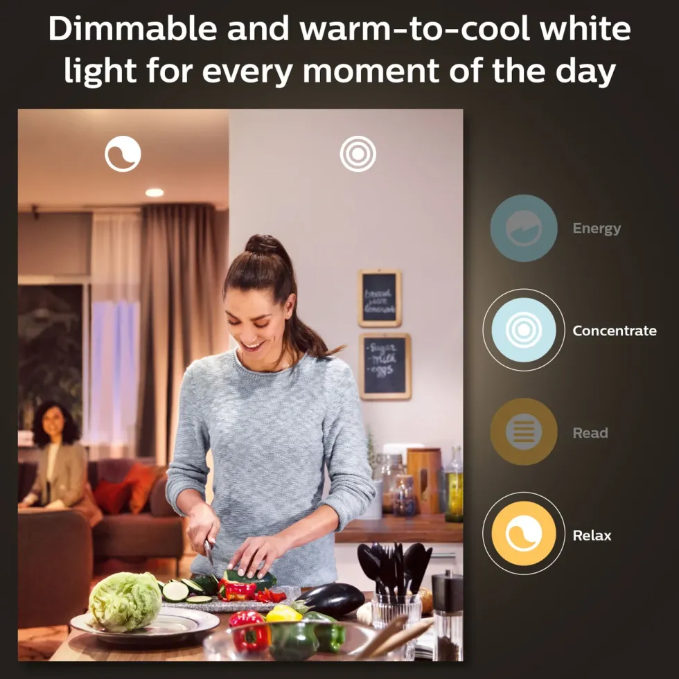 Philips Hue White Ambiance E27 Smart LED-lampa 800 lm 2-pack