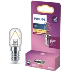 Philips LED-filamentlampa T20 E14 klar 135 lm Klar