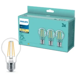 Philips LED-lampa E27 1055 lm 3-pack