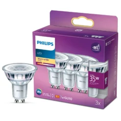 Philips LED-lampa GU10 255 lm 3-pack