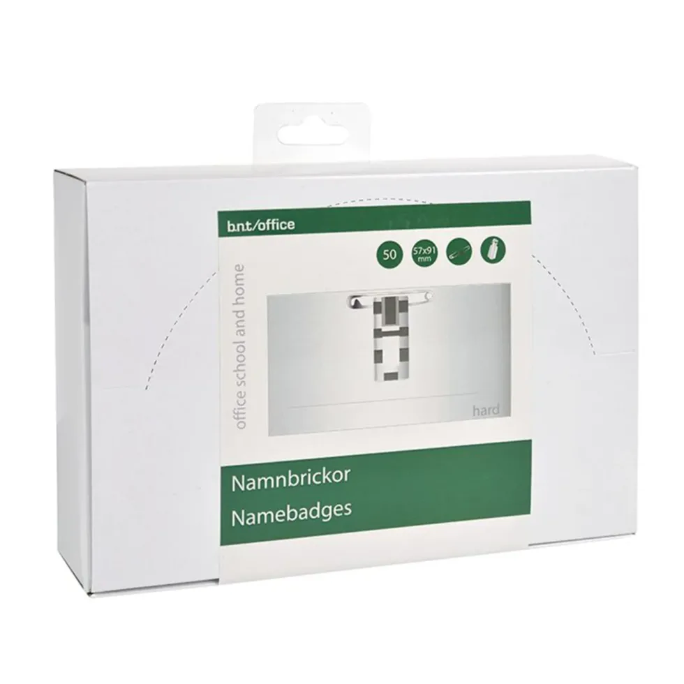 Plastficka för namnbricka 50-pack