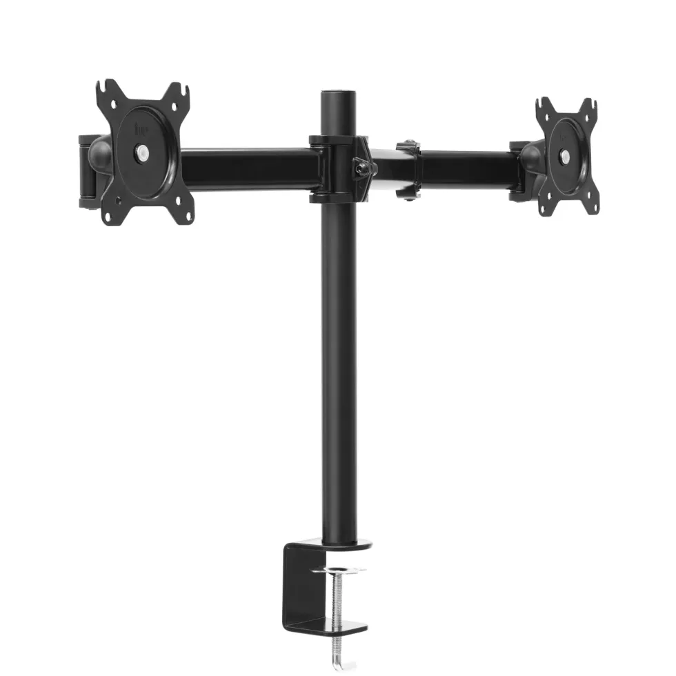 Plexgear Bordsfäste med 2 armar för skärmar upp till 27"