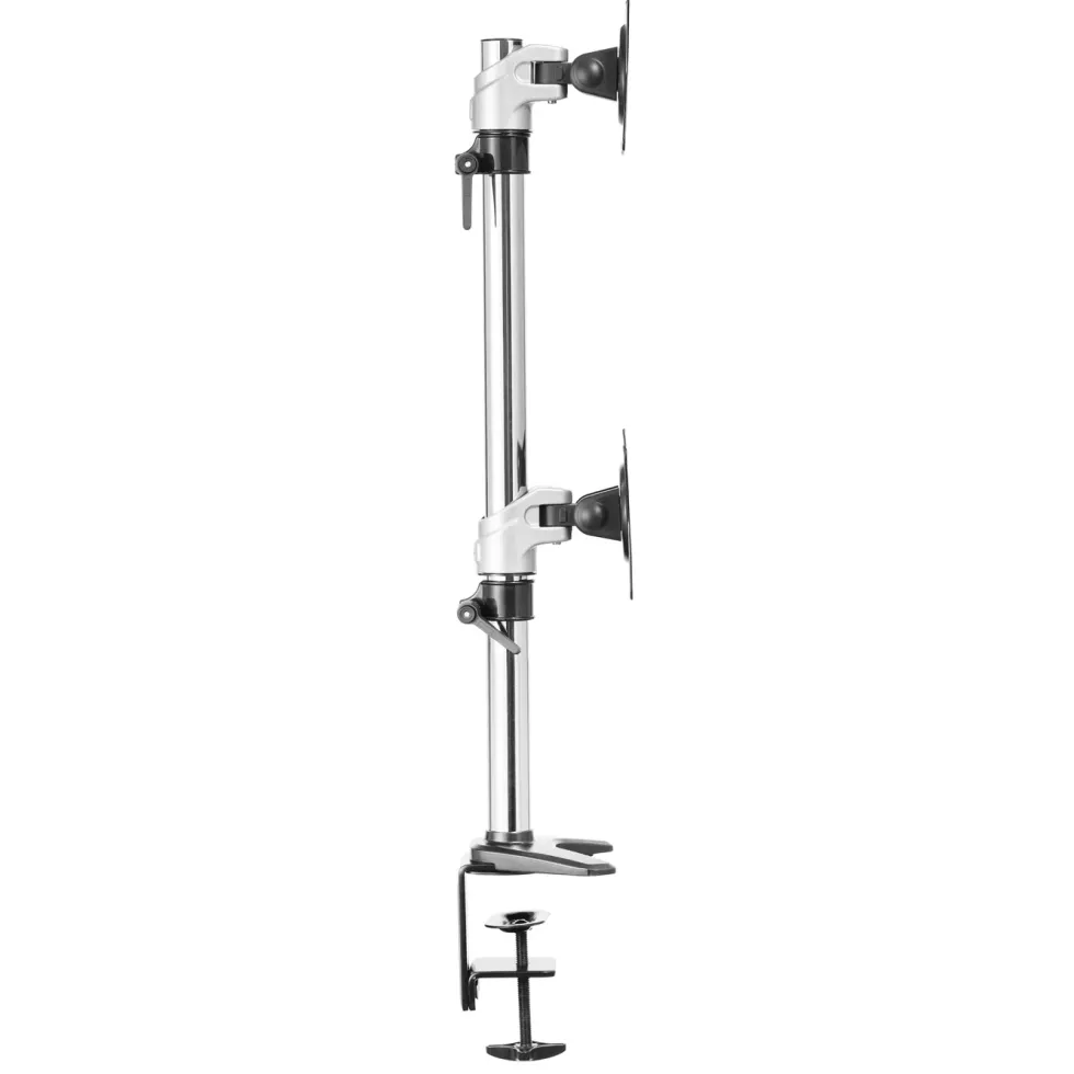 Plexgear Bordsfäste med 2 armar för skärmar på 15-27”