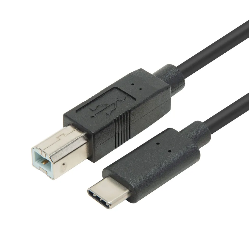 Plexgear CB231 USB-C- till USB-B-kabel 2 m