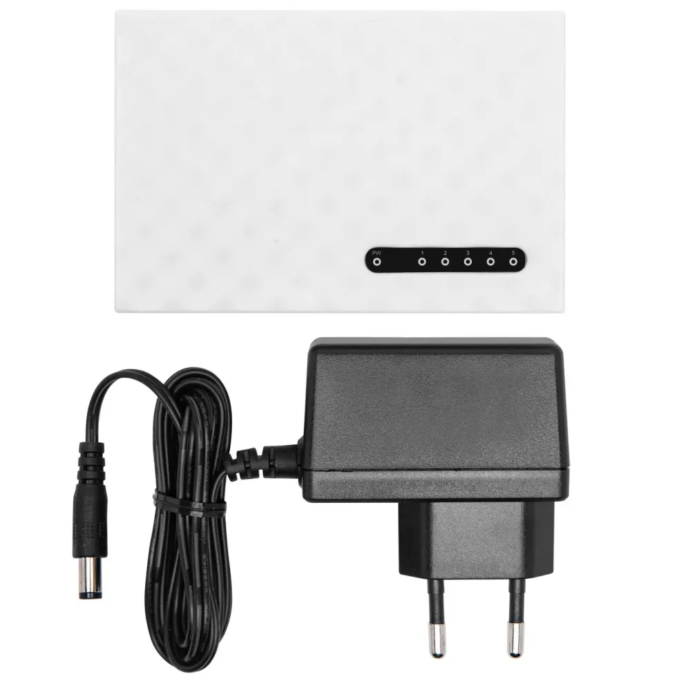 Plexgear Gigabitswitch CA103 med 5 portar (Gen. 2)