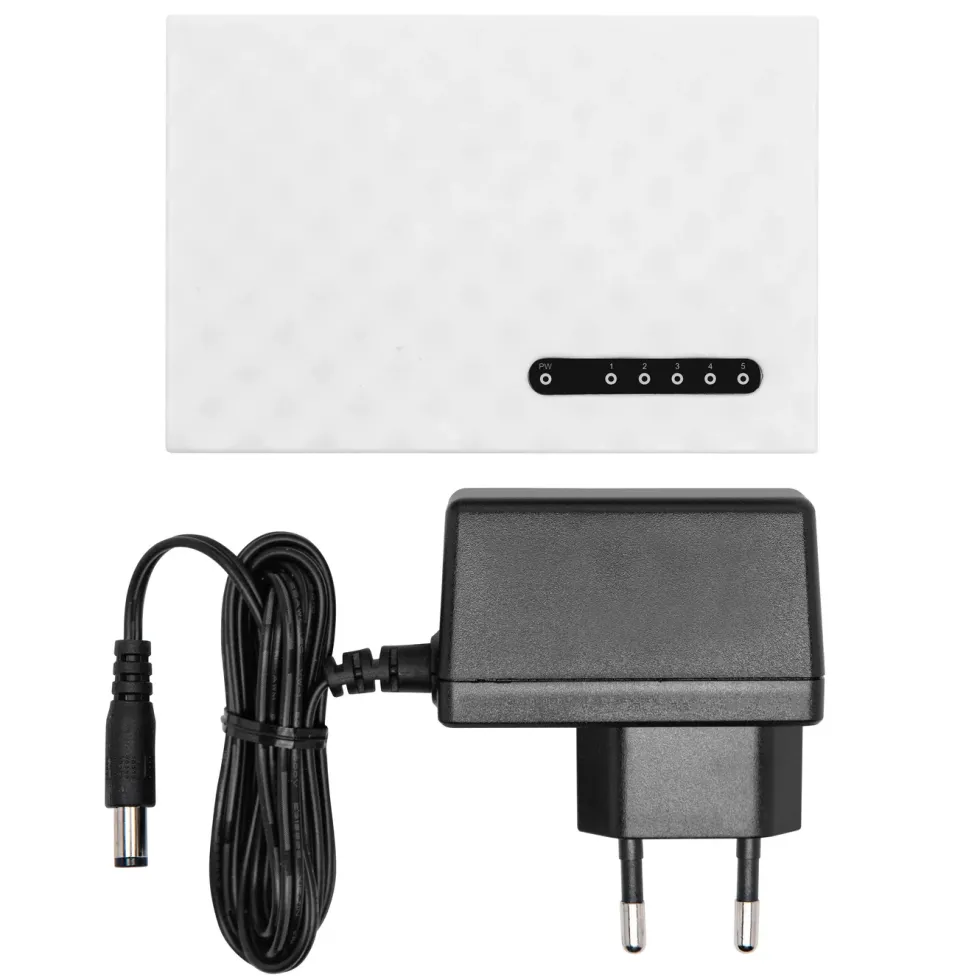 Plexgear Gigabitswitch CA103 med 5 portar (Gen. 2)