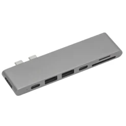 Plexgear Multiadapter för Thunderbolt 3 Space gray