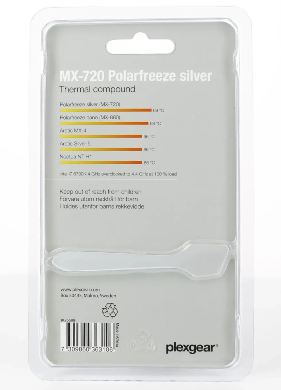 Plexgear MX-720 Polarfreeze Silver Kylpasta 3 g