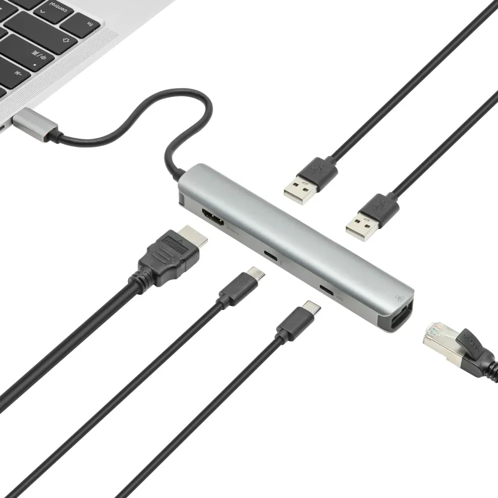 Plexgear 6-portars USB-C multiadapter CB1024