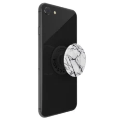 Popsockets Avtagbart grepp för mobil White Marble