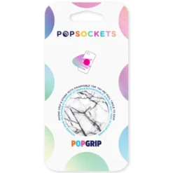 Popsockets Avtagbart grepp för mobil White Marble