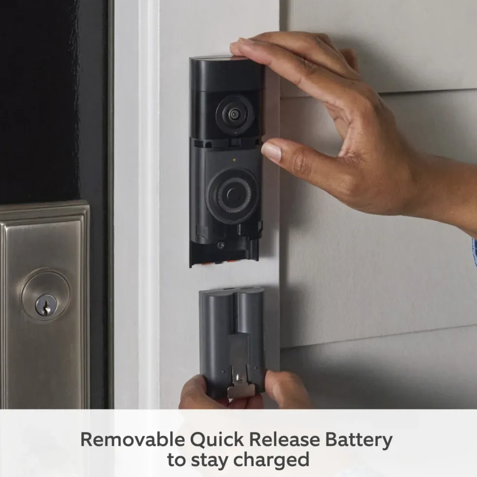 Ring Battery Video Doorbell Plus videodörrklocka Nickel Silver