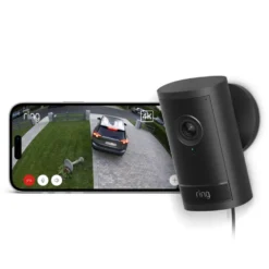 Ring Outdoor Cam Pro Plug-in - Retinal 4K övervakningskamera Svart