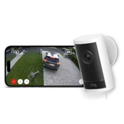 Ring Outdoor Cam Pro Plug-in - Retinal 4K övervakningskamera Vit