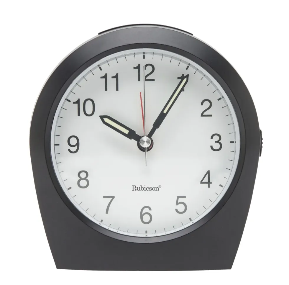 Rubicson Analog radiokontrollerad väckarklocka Svart