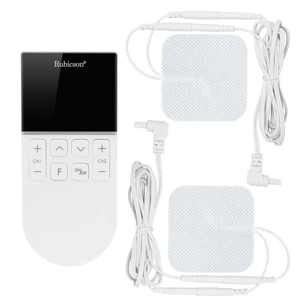 Rubicson TENS/EMS-muskelstimulator med 4 elektrodplattor