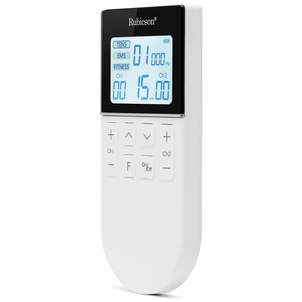 Rubicson TENS/EMS-muskelstimulator med 4 elektrodplattor