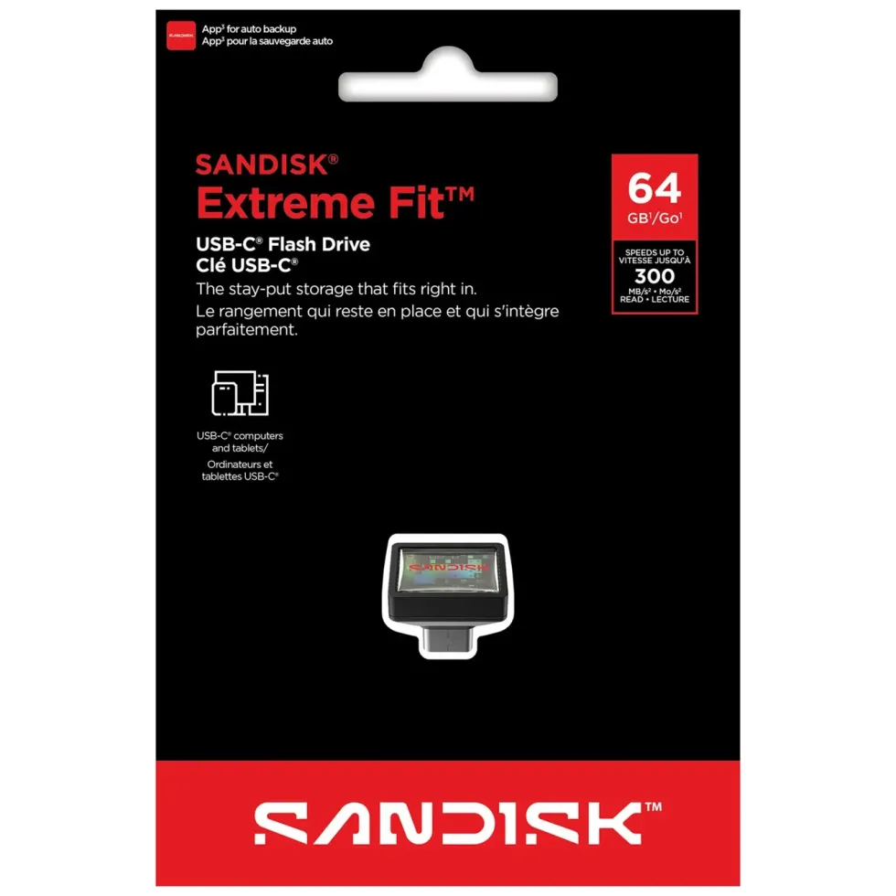 Sandisk Extreme Fit – USB-C-minne 64 GB