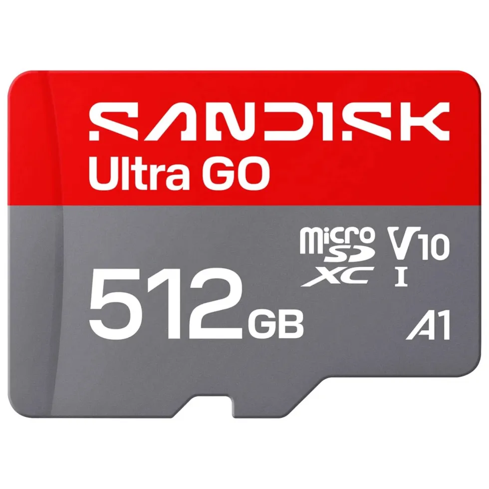 Sandisk microSD Ultra Go minneskort 512 GB – 190 MB/s