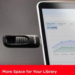 Sandisk Ultra Slider USB-minne med USB-C 64 GB