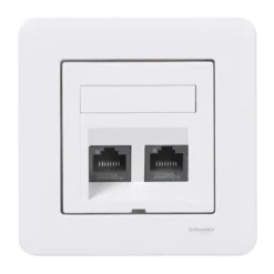 Schneider Electric Exxact Infällt UTP-nätverksuttag Cat.6 2-port