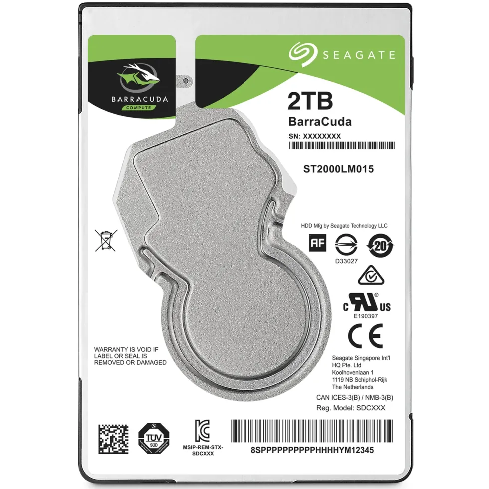 Seagate Barracuda Laptop Intern hårddisk 2,5” 2 TB