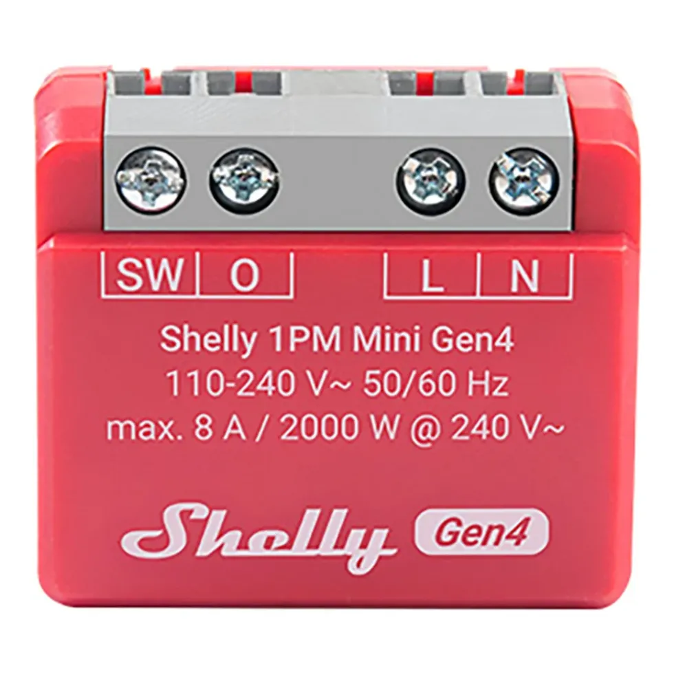 Shelly 1PM Mini Gen4 smart strömbrytarmodul