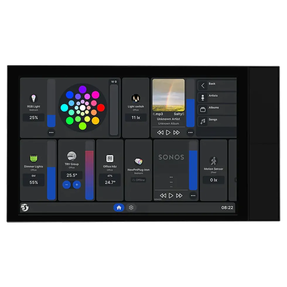 Shelly Wall Display XL smart kontrollpanel Svart