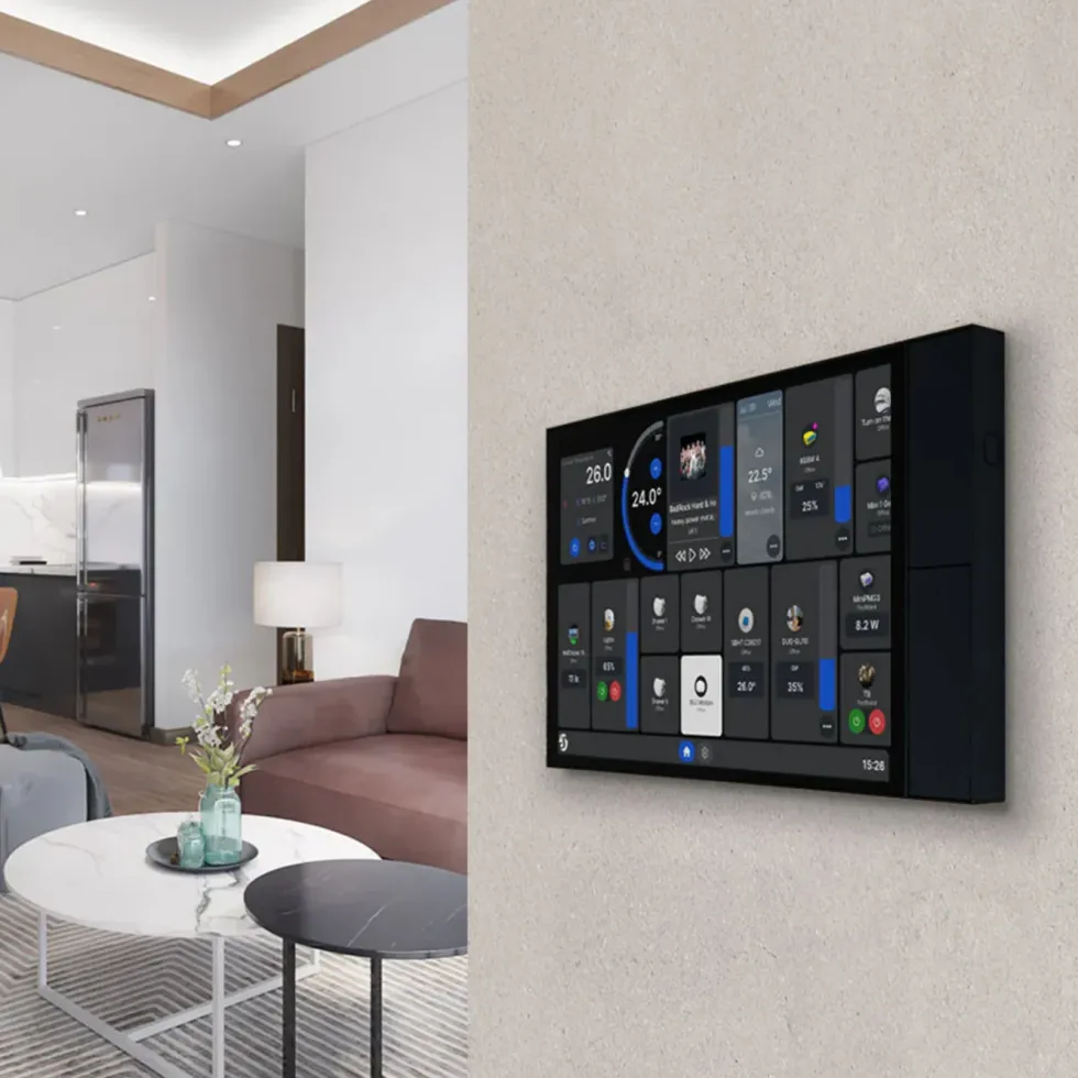 Shelly Wall Display XL smart kontrollpanel Svart