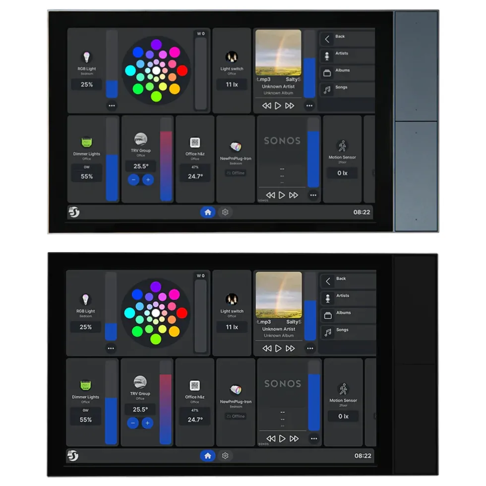Shelly Wall Display XL smart kontrollpanel Svart