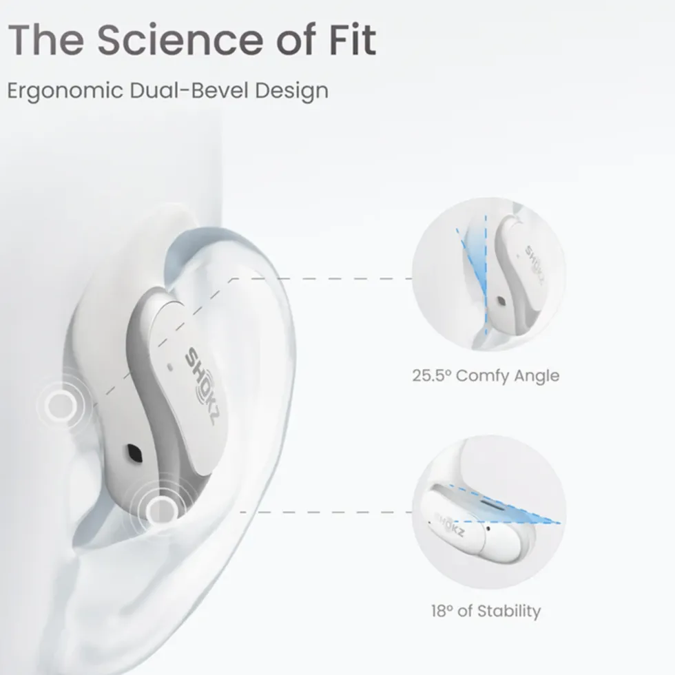 Shokz OpenFit Air Trådlösa hörlurar Vit