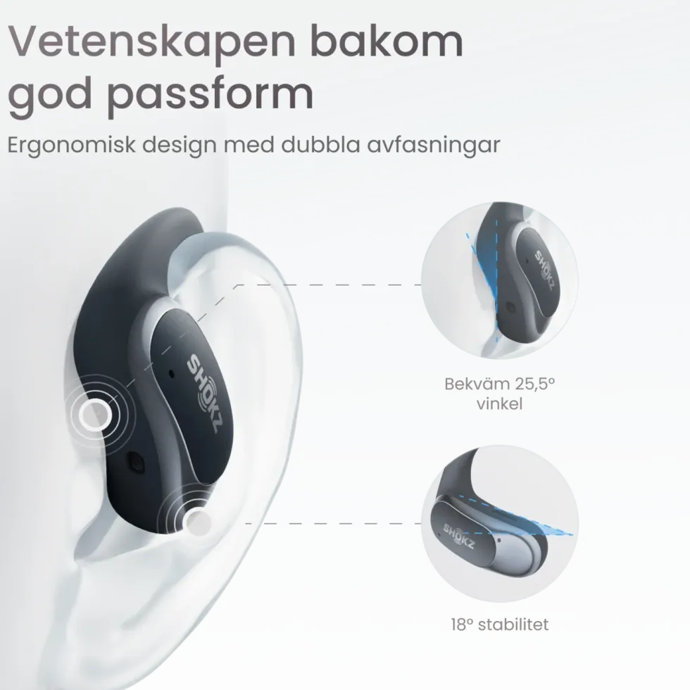 Shokz OpenFit Air Trådlösa hörlurar Svart
