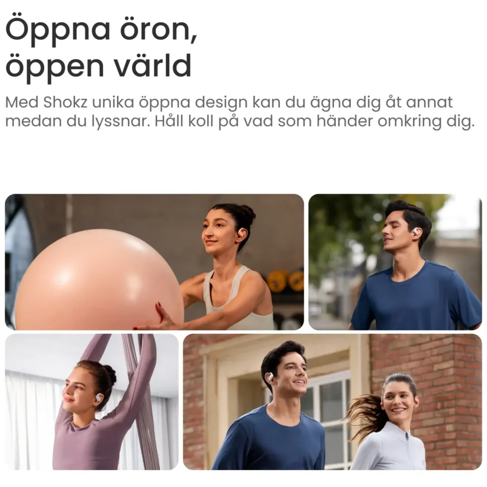 Shokz OpenFit Air Trådlösa hörlurar Svart