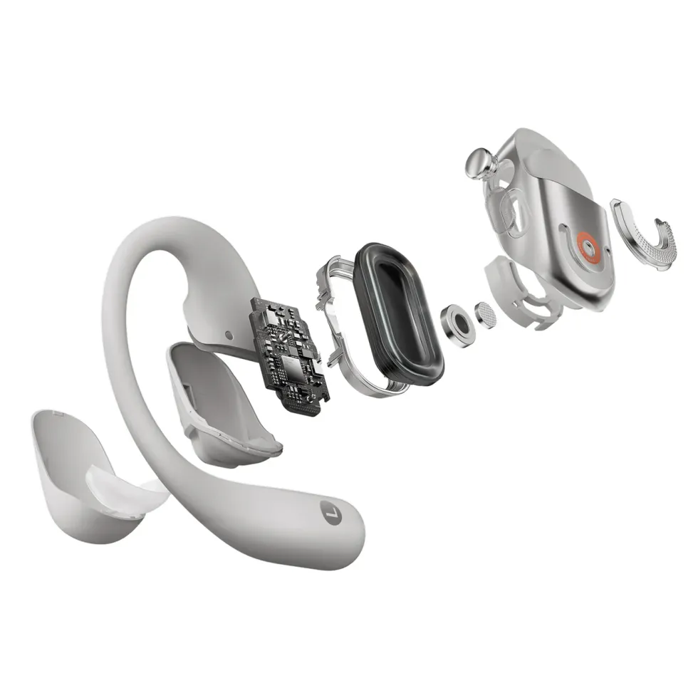 Shokz OpenFit 2+ open-ear-hörlurar Grå