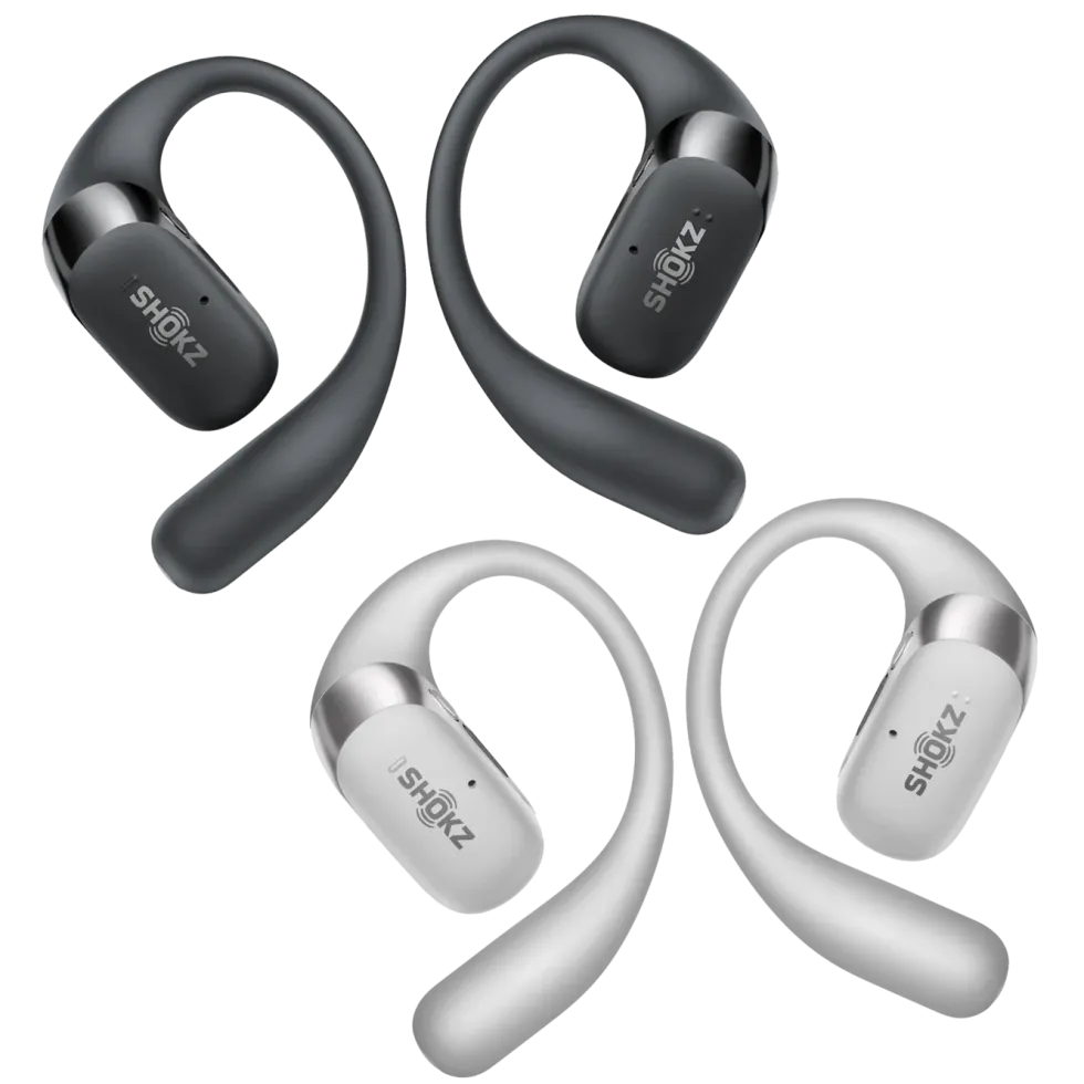 Shokz OpenFit 2+ open-ear-hörlurar Grå