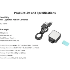 SmallRig Videolampa för actionkameror