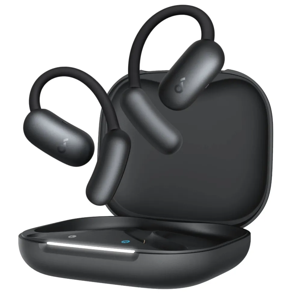 Soundcore AeroFit 2 Open-Ear hörlurar Svart