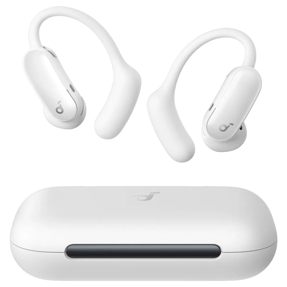 Soundcore AeroFit 2 Pro open ear-hörlurar med brusreducering Vit