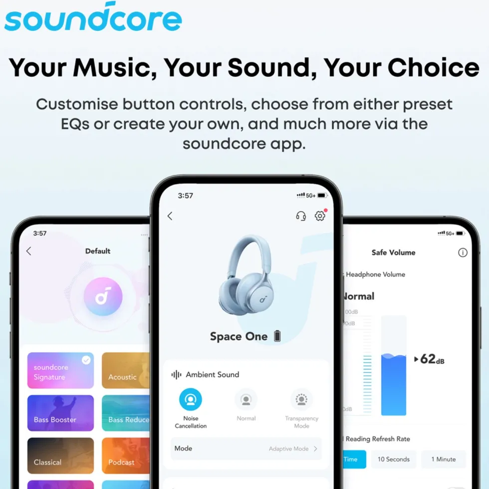 Soundcore AeroFit 2 Pro open ear-hörlurar med brusreducering Vit