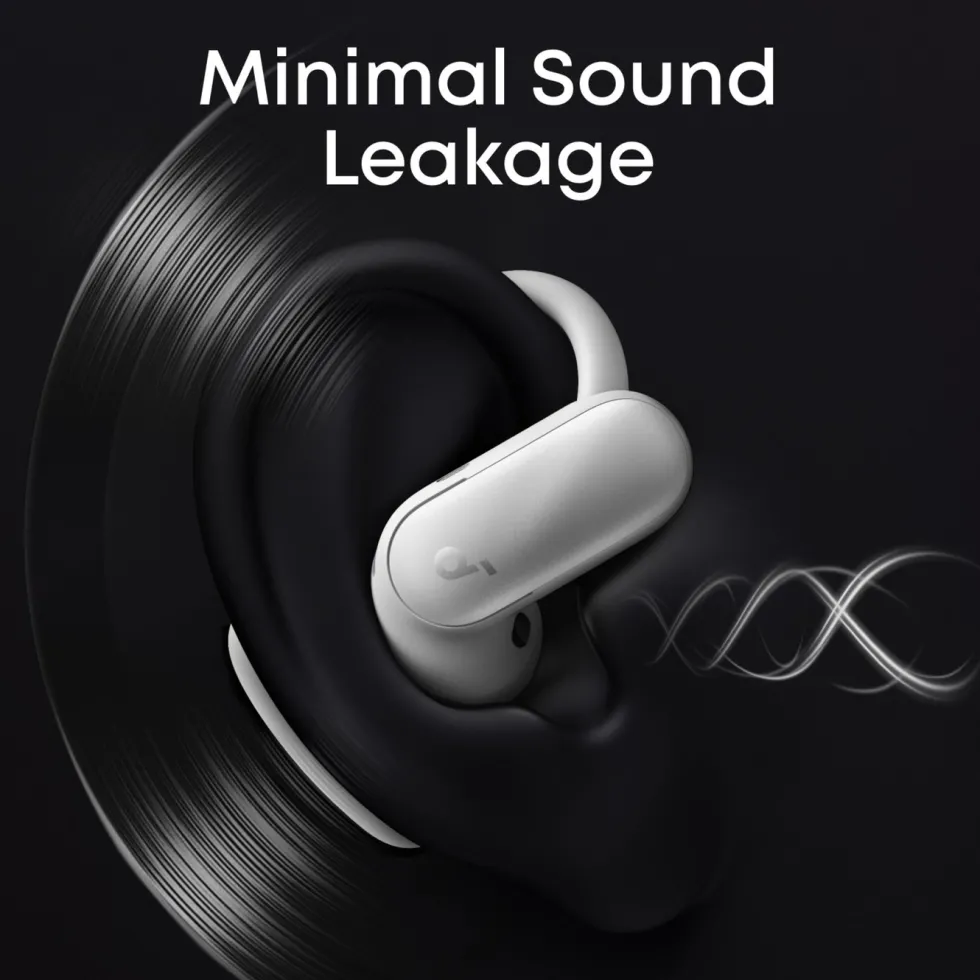 Soundcore AeroFit 2 Pro open ear-hörlurar med brusreducering Vit